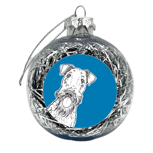 Peeking Dog - xmas bauble by Adam Regester