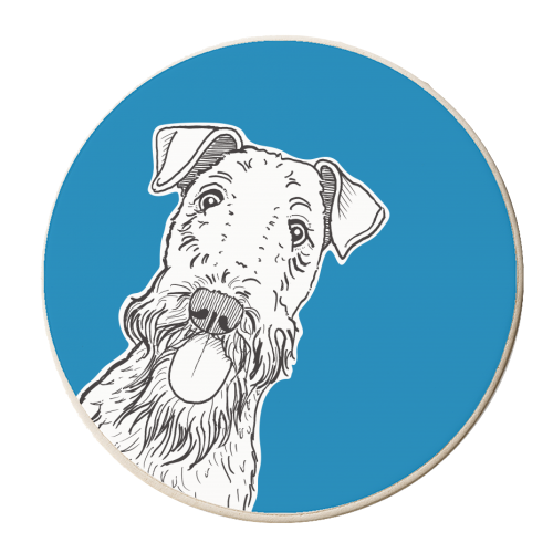 Peeking Dog - personalised beer coaster by Adam Regester