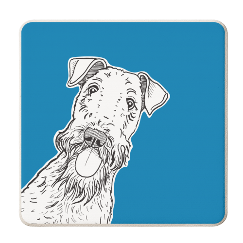 Peeking Dog - personalised beer coaster by Adam Regester