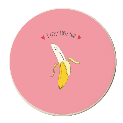 Peely Love You - personalised beer coaster by Laura Lonsdale