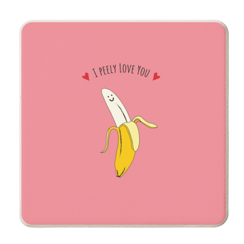 Peely Love You - personalised beer coaster by Laura Lonsdale