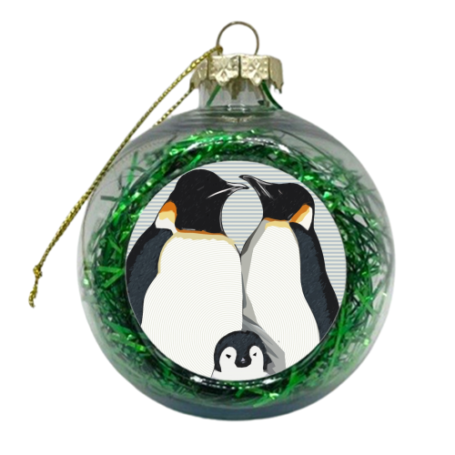 Penguin Hugs - xmas bauble by Victoria Kortekaas