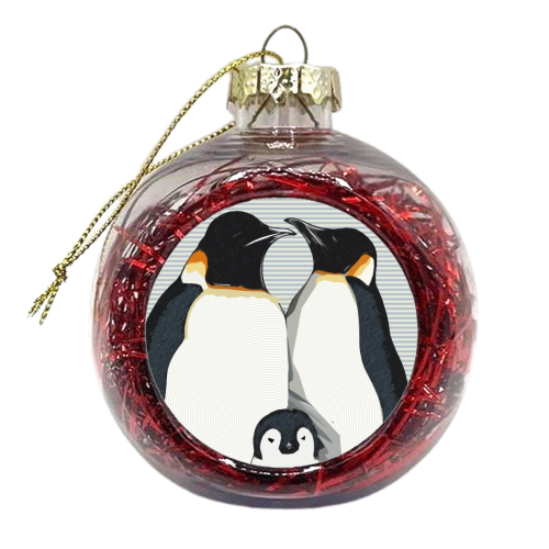 Penguin Hugs - xmas bauble by Victoria Kortekaas