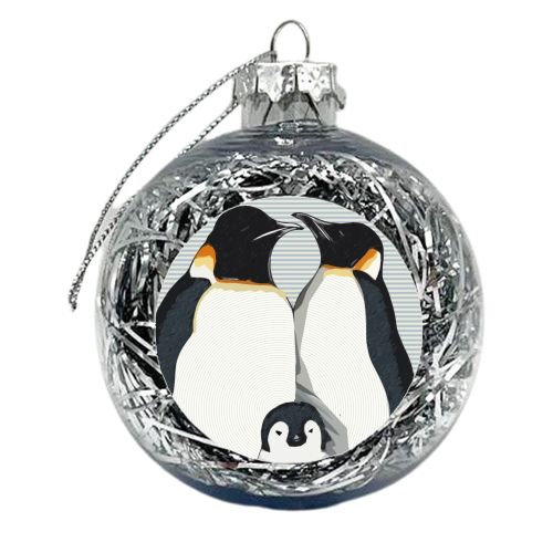 Penguin Hugs - xmas bauble by Victoria Kortekaas