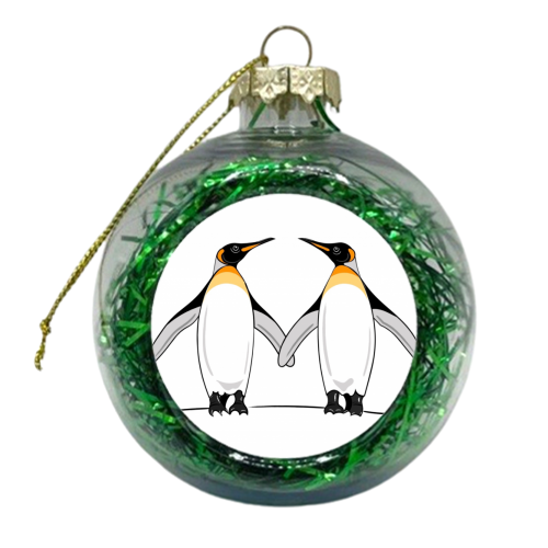 Penguin Pair - xmas bauble by Adam Regester