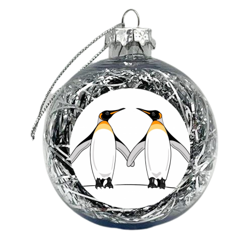 Penguin Pair - xmas bauble by Adam Regester