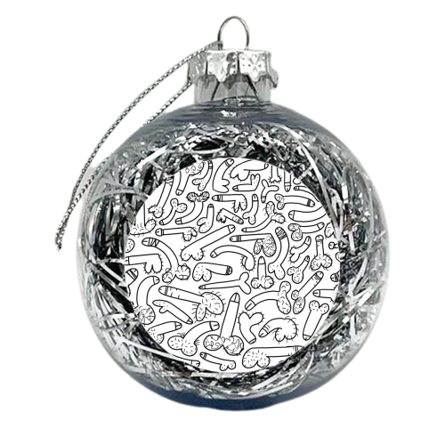 Penis Pattern - xmas bauble by Adam Regester