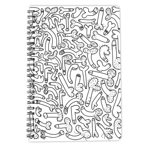 Penis Pattern - personalised A4, A5, A6 notebook by Adam Regester