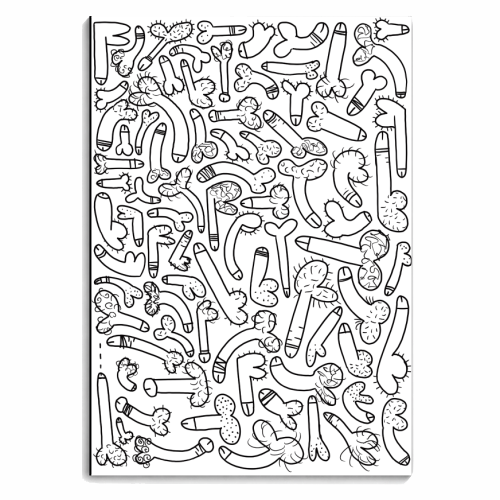 Penis Pattern - personalised A4, A5, A6 notebook by Adam Regester