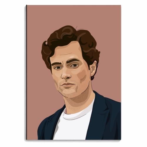 Penn Badgley print - personalised A4, A5, A6 notebook by The Girl Next Draw