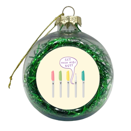 Pens Gone Wild - xmas bauble by petegrev