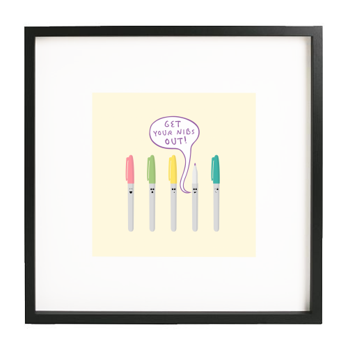 Pens Gone Wild - framed poster print by petegrev