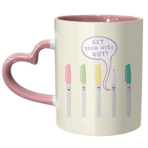 Pens Gone Wild - unique mug by petegrev