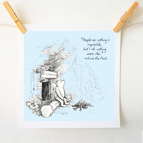 People Say Nothing is Impossible - A1 - A4 art print by Ms Doodle