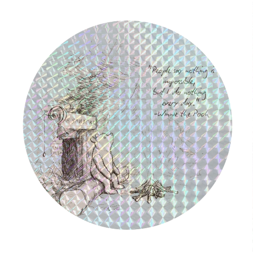 People Say Nothing is Impossible - Circle Sticker by Ms Doodle