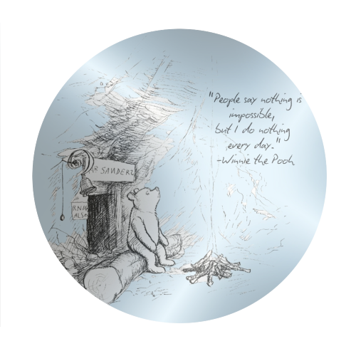 People Say Nothing is Impossible - Circle Sticker by Ms Doodle