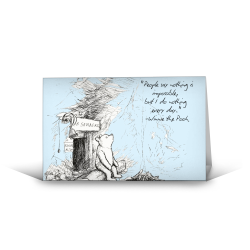 People Say Nothing is Impossible - funny greeting card by Ms Doodle