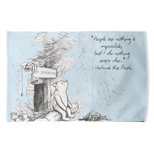 People Say Nothing is Impossible - funny tea towel by Ms Doodle