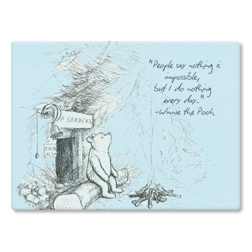 People Say Nothing is Impossible - glass chopping board by Ms Doodle