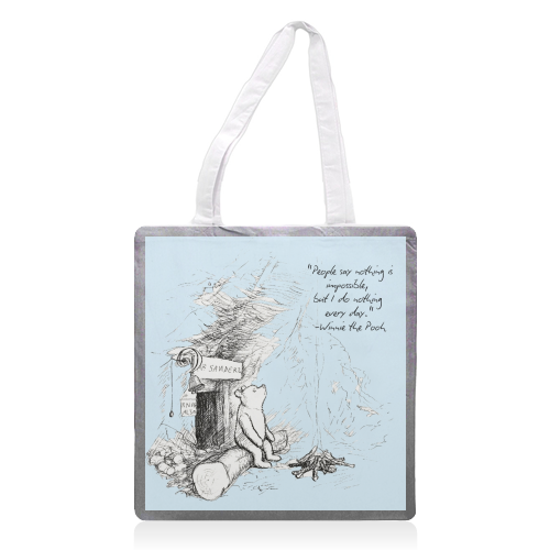People Say Nothing is Impossible - printed canvas tote bag by Ms Doodle