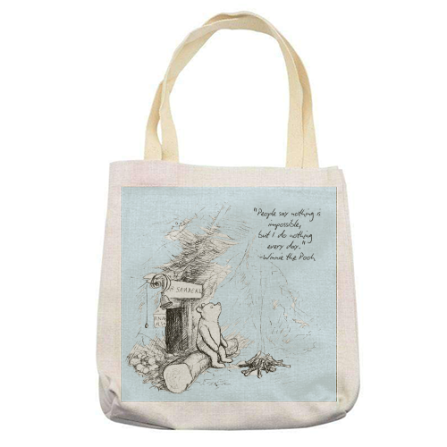 People Say Nothing is Impossible - printed canvas tote bag by Ms Doodle