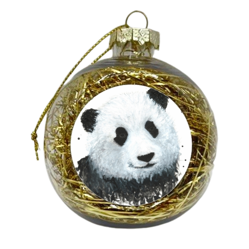 Percy the Panda - xmas bauble by Linden Reekie