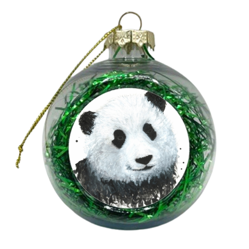 Percy the Panda - xmas bauble by Linden Reekie