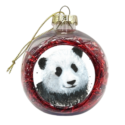 Percy the Panda - xmas bauble by Linden Reekie
