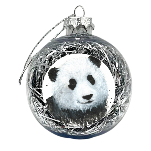 Percy the Panda - xmas bauble by Linden Reekie