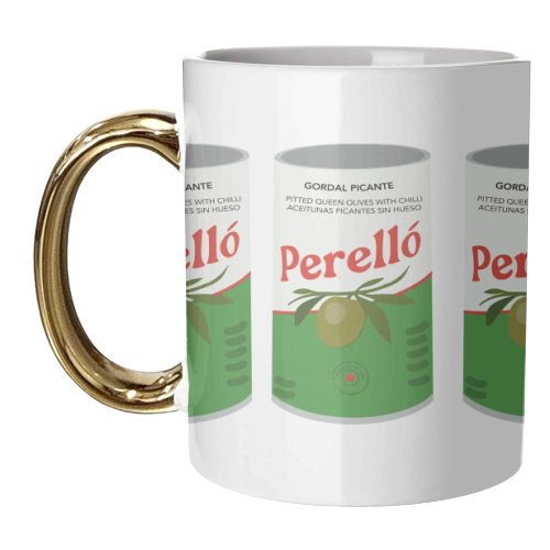Perello Olives Tin Illustration - unique mug by Move Studio