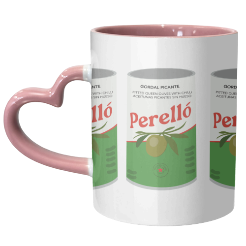 Perello Olives Tin Illustration - unique mug by Move Studio