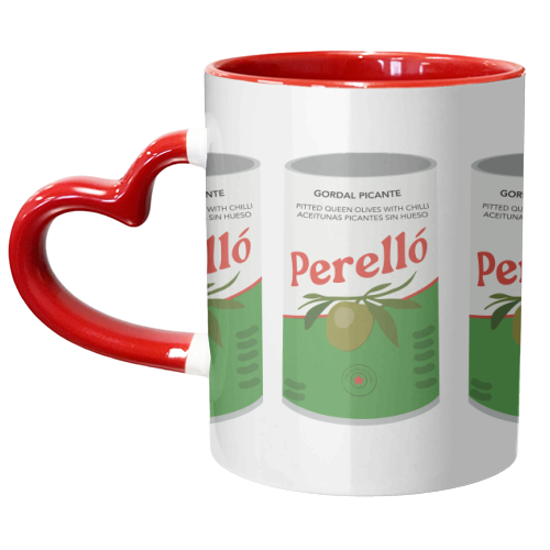 Perello Olives Tin Illustration - unique mug by Move Studio
