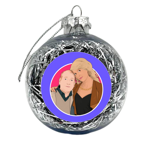 Pete and Dawn Sutcliffe - xmas bauble by Pink and Pip