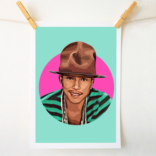 Pharrell - A1 - A4 art print by DOLLY WOLFE