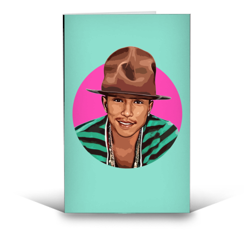 Pharrell - funny greeting card by DOLLY WOLFE