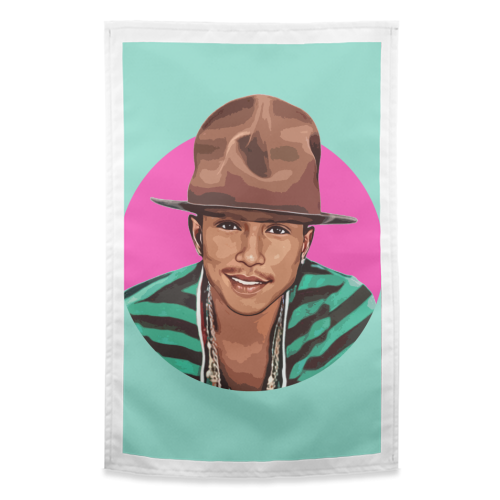 Pharrell - funny tea towel by DOLLY WOLFE
