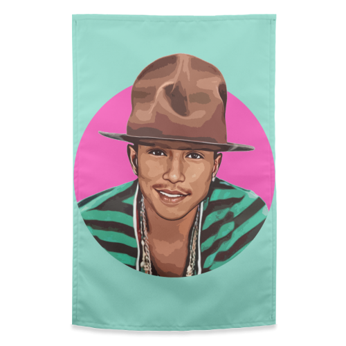 Pharrell - funny tea towel by DOLLY WOLFE