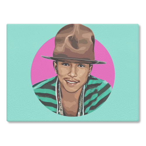 Pharrell - glass chopping board by DOLLY WOLFE