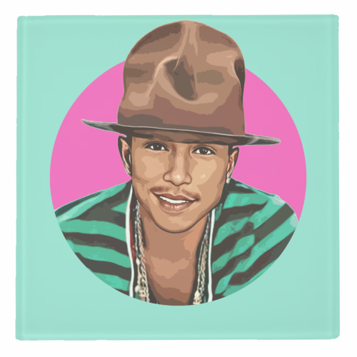 Pharrell - personalised beer coaster by DOLLY WOLFE