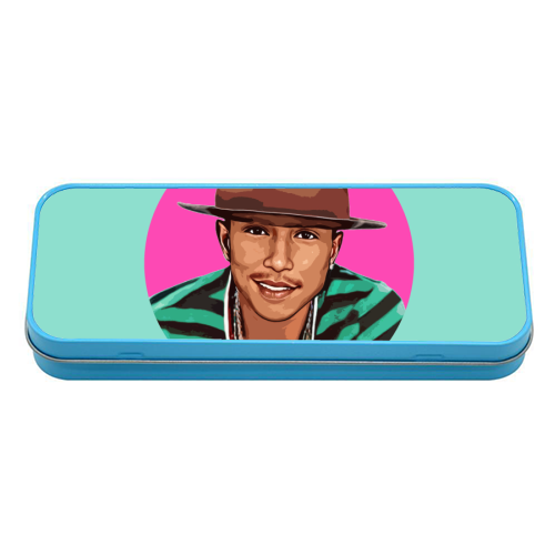 Pharrell - tin pencil case by DOLLY WOLFE