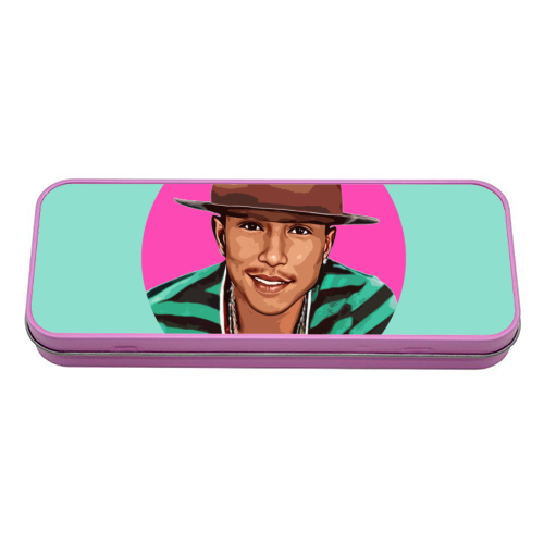 Pharrell - tin pencil case by DOLLY WOLFE