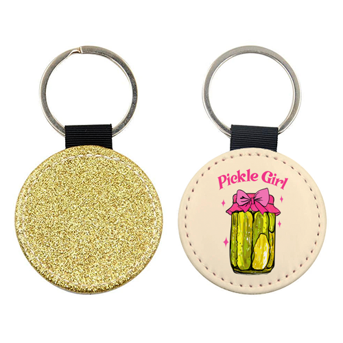 Pickle Girl - Coquette Retro Illustration - keyring by EZbie