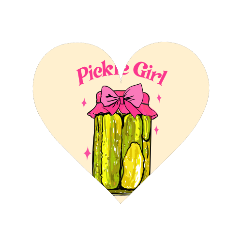 Pickle Girl - Coquette Retro Illustration - Magnet by EZbie