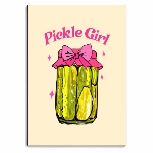 Pickle Girl - Coquette Retro Illustration - personalised A4, A5, A6 notebook by EZbie