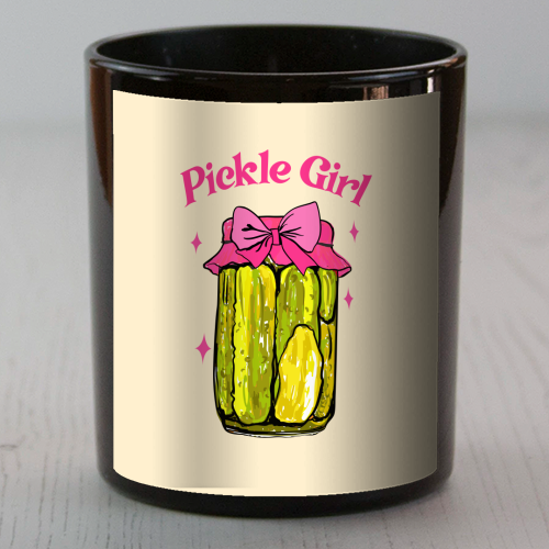 Pickle Girl - Coquette Retro Illustration - scented candle by EZbie