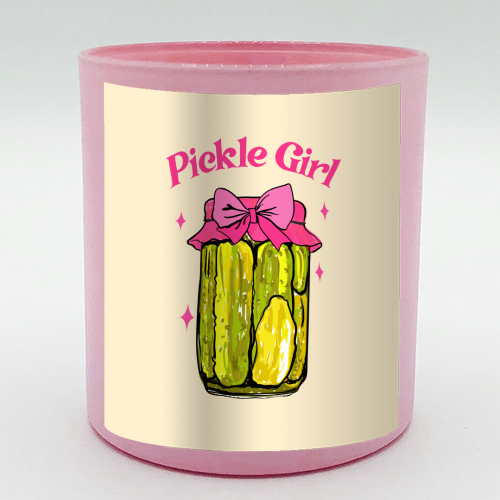 Pickle Girl - Coquette Retro Illustration - scented candle by EZbie