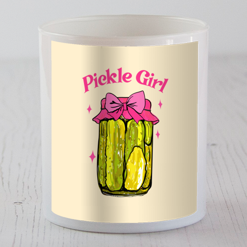 Pickle Girl - Coquette Retro Illustration - scented candle by EZbie