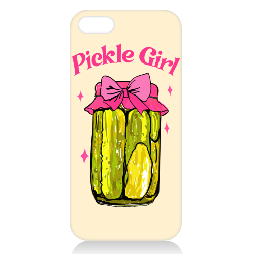 Pickle Girl - Coquette Retro Illustration - unique phone case by EZbie