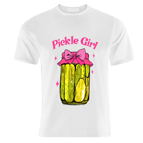 Pickle Girl - Coquette Retro Illustration - unique t shirt by EZbie