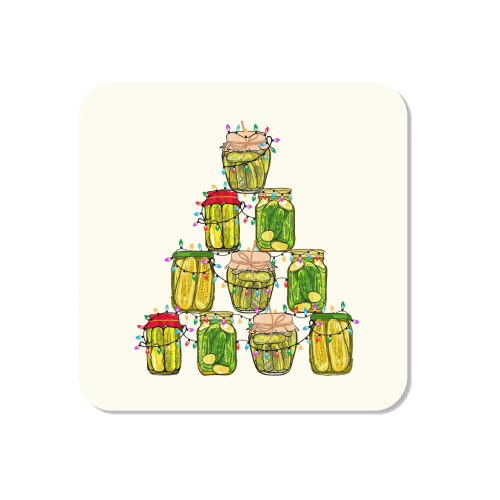 Pickle Jar Christmas Tree with Lights - Magnet by EZbie